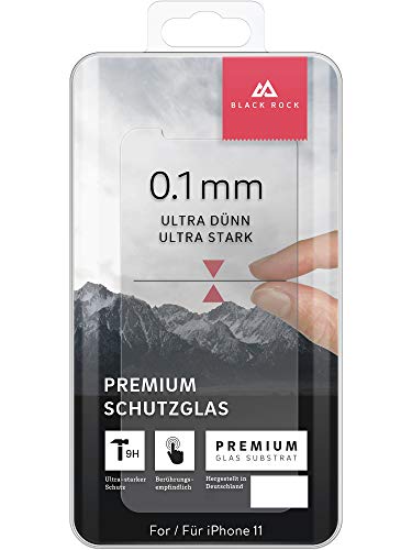 Black Rock - Premium Glass Screen Protector 0,1 mm 9H für Apple iPhone 11 I Schutzglas, Schutzfolie, Panzerglas (Transparent) von Black Rock