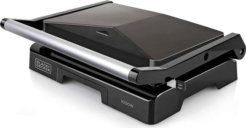 Black+Decker BXGR1000E Sandwichmaker 1000 W, Kunststoff, schwarz (BXGR1000E) von Black & Decker