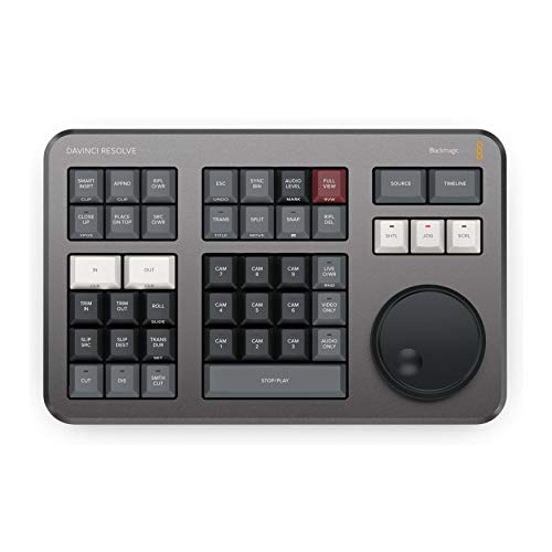 Blackmagic Design Davinci Resolve Speed Editor Keyboard, BM-DV/RES/BBPNLMLEKA, mit Usb, Kompatibel mit Laptop von Blackmagic Design