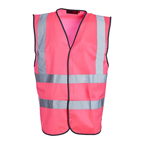 Blackrock Hi Vis Ärmellose Weste für Herren und Damen, leicht und bequem, mit reflektierendem Sicherheitsband, ideal für Veranstaltungen, Größe L, Rosa von Blackrock