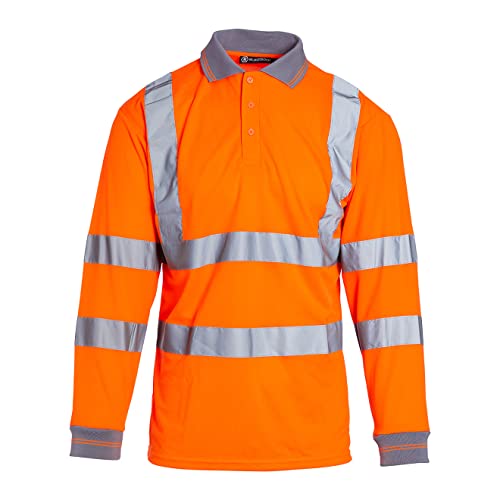 Blackrock Hi Vis Orange Langarm-Poloshirt, Herren und Damen, leicht und atmungsaktiv, reflektierend, hohe Sichtbarkeit, vollständig EN-Zertifiziert – 6XL Blackrock Hi Vis Orange Langarm-Poloshirt, Herren und Damen, leicht und atmungsaktiv, reflektierend, hohe Sichtbarkeit, vollständig EN-Zertifiziert – 6XL von Blackrock