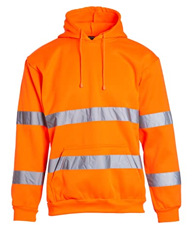 Blackrock Hochsichtbares orangefarbenes Kapuzen-Sweatshirt, für Herren und Damen, sicher und bequem, hohe Sichtbarkeit, reflektierende Sicherheitskleidung, vollständig EN-Zertifiziert – 3XL von Blackrock