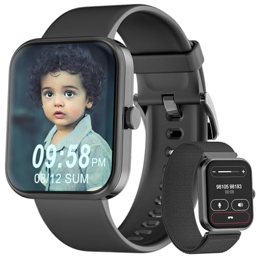Blackview Smartwatch, 1,83 Zoll Bluetooth Anrufe Smart Watch, Herren Damen Fitnessuhr, Armbanduhr mit Pulsmesser, Schlafmonitor, Schrittzähler, SpO2, Sportuhr, Aktivitätstracker für iOS Android von Blackview