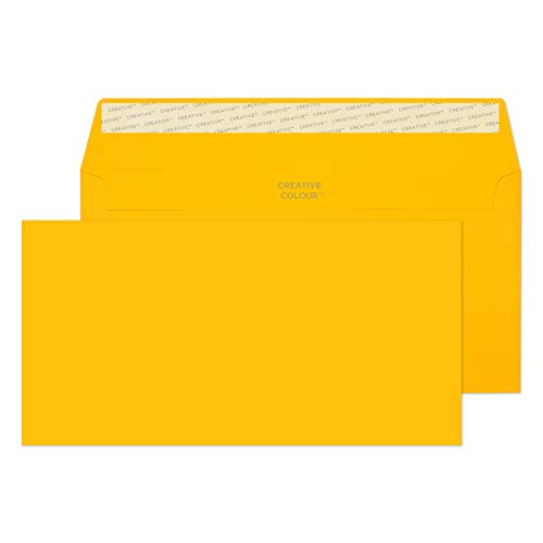 Blake Creative Colour 25204 Farbige Briefumschläge Haftklebung Ei Gelb DL+ 114 x 229 mm 120 g/m² | 25 Stück von Blake