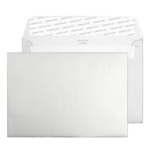 Blake Creative Shine 112 Briefumschläge Haftklebung Silber Metallic C6 114 x 162 mm - 130g/m² | 500 Stück Blake Creative Shine 112 Briefumschläge Haftklebung Silber Metallic C6 114 x 162 mm - 130g/m² | 500 Stück von Blake