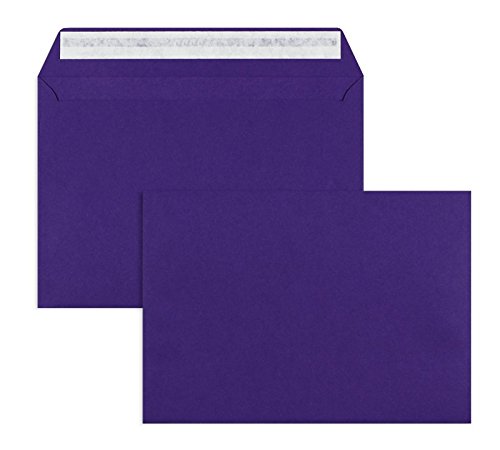 Farbige Briefhüllen | Premium | 229 x 324 mm (DIN C4) Violett (100 Stück) mit Abziehstreifen | Briefhüllen, Kuverts, Couverts, Umschläge mit 2 Jahren Zufriedenheitsgarantie von Blanke Briefhüllen