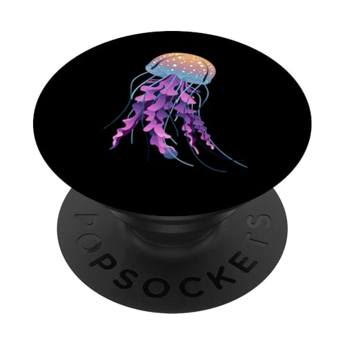 Quallen Kostüm Damen Unterwasser Meerestiere Meer Sea Fisch PopSockets Klebender PopGrip von Blaue Nesselqualle Blue jellyfish Qualle Medusa