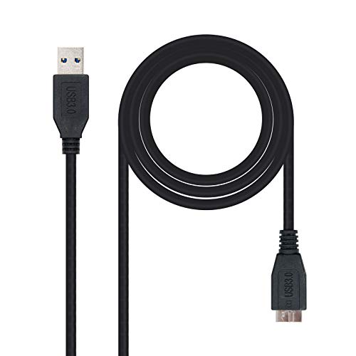 Blendend High Speed USB 3.0 Typ A Stecker auf Micro B Stecker, schwarz, Länge 1,0 m, ideal für den Anschluss kompatibler Geräte und einfache Datenübertragung. von Blendend