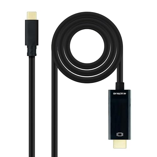 Blendend USB-C-Stecker auf HDMI-Stecker-Konverterkabel, schwarz, Länge 1,8 m, ideal für den Anschluss von Geräten mit USB-C-Ausgang an Displays mit HDMI-Eingang. von Blendend