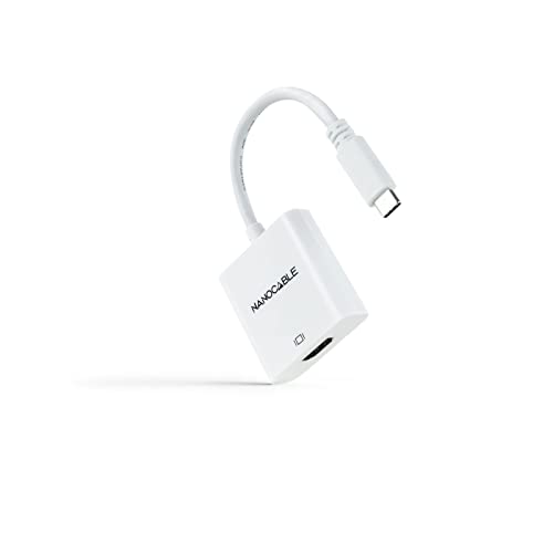 Blendend USB-C auf HDMI 4K Konverter in Weiß, misst 15 cm. Ideal für den Anschluss von USB-C-Geräten an HDMI-Displays, ermöglicht eine Auflösung von bis zu 4K für EIN klares und scharfes Bild. von Blendend