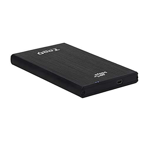 Externes Gehäuse TQE-2522B für 2,5-Zoll-Festplatten mit 9,5 mm Dicke. SATA-Schnittstelle mit USB 3.0-Anschluss, bietet hohe Übertragungsgeschwindigkeit. Farbe: Schwarz, kompaktes und Robustes Design. von Blendend