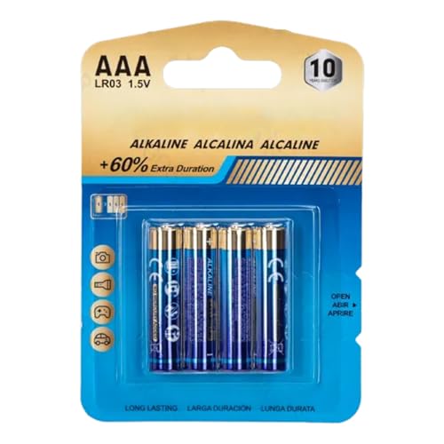 LR03 (AAA) 1,5 V Alkaline-Batterie, 4 Stück. Perfekt für Controller, Spielzeug und Taschenlampen. Bietet zuverlässige und langlebige Energie für Ihren täglichen Bedarf. von Blendend