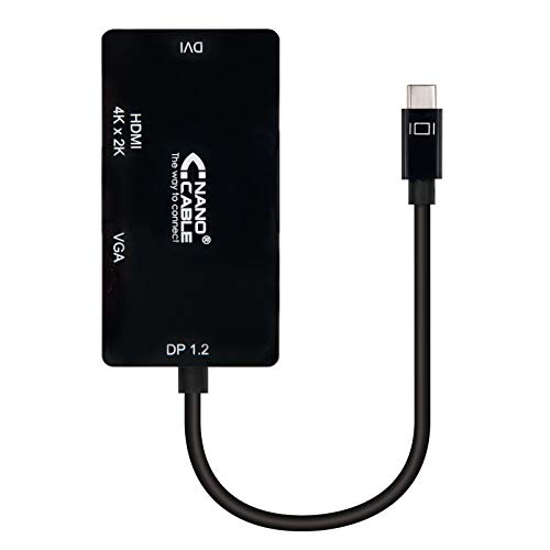 Multifunktionaler USB-C-zu-VGA-, HDMI- und DVI-Konverter. Ideal für den Anschluss Ihres Laptops an verschiedene Bildschirme. Unterstützt gleichzeitige Übertragung über alle drei Anschlüsse, um von Blendend