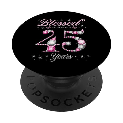 Von Gott gesegnet für 45 Jahre, 45. Geburtstagsfeier PopSockets Klebender PopGrip von Blessed By God Queen's B-day Birthday Party