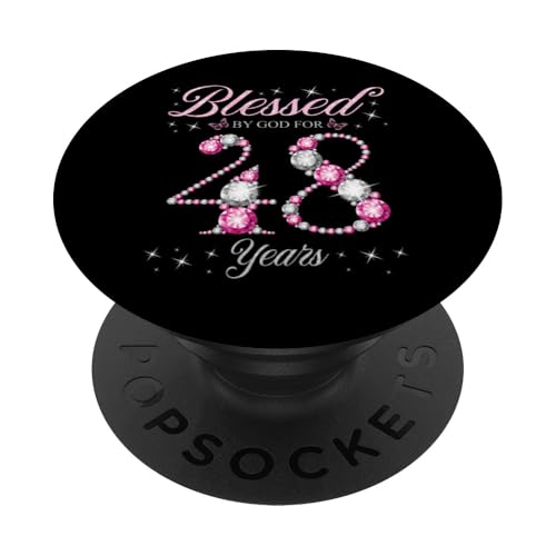 Von Gott gesegnet für 48 Jahre, 48. Geburtstagsfeier PopSockets Klebender PopGrip von Blessed By God Queen's B-day Birthday Party