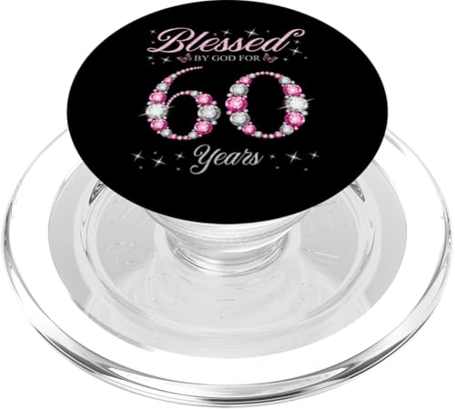 Von Gott gesegnet für die 60. Geburtstagsfeier zum 60. Geburtstag PopSockets PopGrip für MagSafe von Blessed By God Queen's B-day Birthday Party