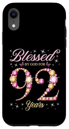 Hülle für iPhone XR Von Gott für 92 Jahre gesegnet, 92. Geburtstagsfeier von Blessed By God Queen's Birthday Party Ideas