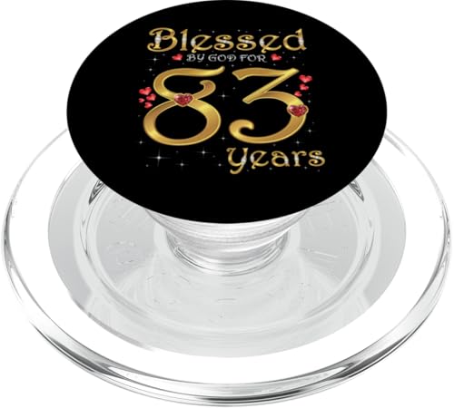 Von Gott für 83 Jahre gesegnet, 83. Geburtstag, Partykönigin PopSockets PopGrip für MagSafe von Blessed By God Queen's Birthday Party