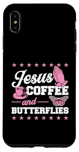 Hülle für iPhone XS Max Jesus Kaffee und Schmetterlinge von Blissful Butterfly Party Favors and Party Supplies