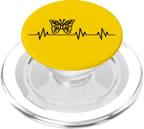 Wholesome Butterfly EKG Pulse Butterfly Heartbeat Life PopSockets PopGrip für MagSafe von Blissful Butterfly Party Favors and Party Supplies