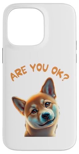 Empathetic Paws: "Are You OK?" Eine liebevolle Shiba Inu Grafik Hülle für iPhone 14 Pro Max von Blissteria