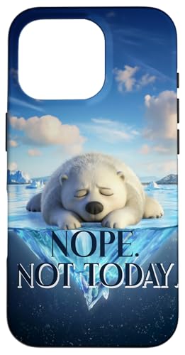 "NOPE. NOT TODAY." Lustiges Grafikdesign für alle Altersgruppen Hülle für iPhone 16 Pro von Blissteria