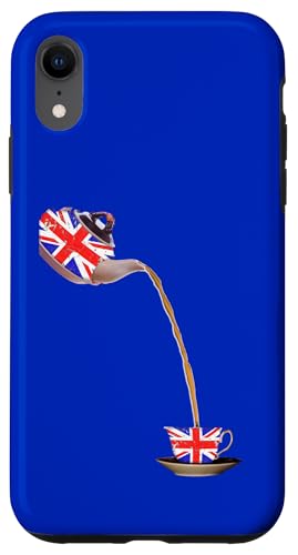 "Union Jack - Flagge des Vereinigten Königreichs Teekanne und Teetasse" Hülle für iPhone XR von Blissteria