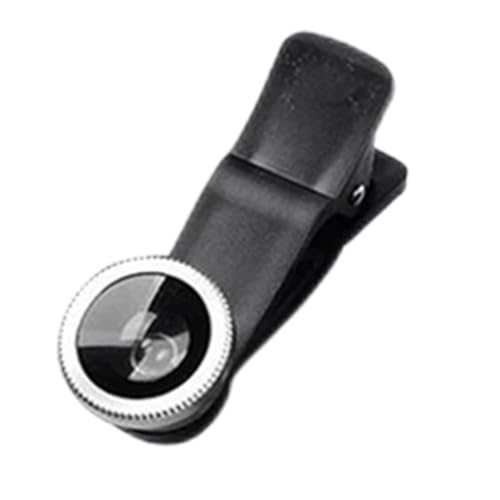Telefon Fisheye Objektiv, 3 in 1 Weitwinkelfisch-Augen-Makrolinsen, Teleskop-Zoom-Fischauge-Linsen, Clip-on-Universal-Objektiv für Mobiltelefone (Silber) von Blogiiup