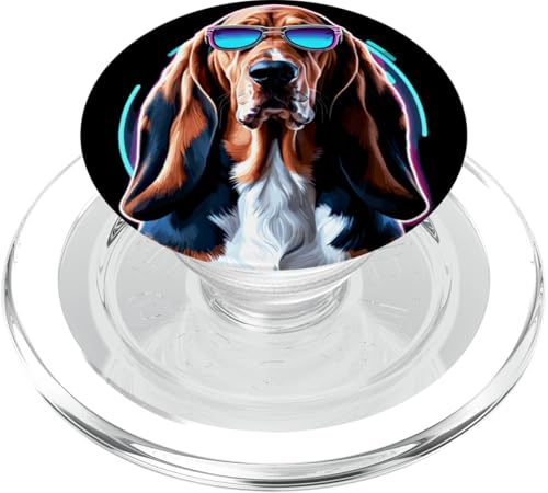 Bloodhound Dog Pop Art Vaporwave Männer Frauen Bloodhound PopSockets PopGrip für MagSafe von Bloodhound Dog Vaporwave Ajeli Designs