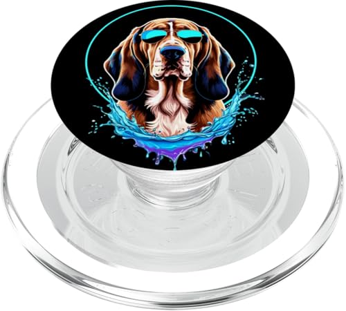 Bloodhound Dog Pop Art Vaporwave Männer Frauen Bloodhound PopSockets PopGrip für MagSafe von Bloodhound Dog Vaporwave Ajeli Designs