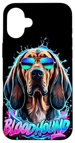 Hülle für iPhone 16 Plus Bloodhound Dog Pop Art Vaporwave Männer Frauen Bloodhound von Bloodhound Dog Vaporwave Ajeli Designs