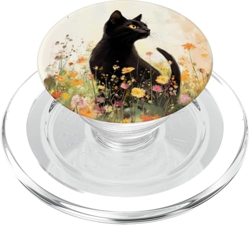 Floral Cat Art – Botanische Katzen in blühender Blume Natur PopSockets PopGrip für MagSafe von Blooming Feline - Floral Cat Nature Designs