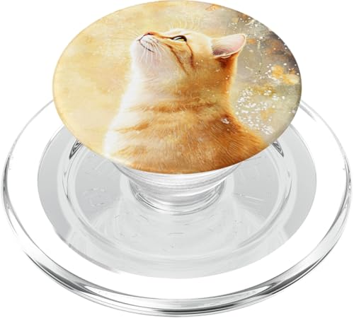 Floral Cat Art – Botanische Katzen in blühender Blume Natur PopSockets PopGrip für MagSafe von Blooming Feline - Floral Cat Nature Designs