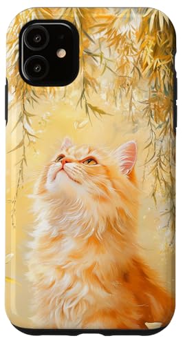 Hülle für iPhone 11 Floral Cat Art – Botanische Katzen in blühender Blume Natur von Blooming Feline - Floral Cat Nature Designs