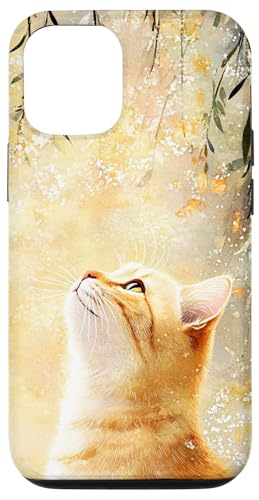 Hülle für iPhone 12/12 Pro Floral Cat Art – Botanische Katzen in blühender Blume Natur von Blooming Feline - Floral Cat Nature Designs