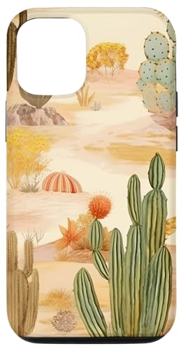 Hülle für iPhone 12/12 Pro Desert Orange Oasis Boho Kaktus Floral Flower von Blossom Bliss Co.