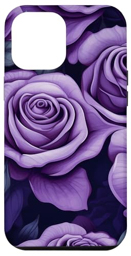 Hülle für iPhone 14 Pro Max Lila Rosen Garten Blumendesign von Blossom Bliss Co.