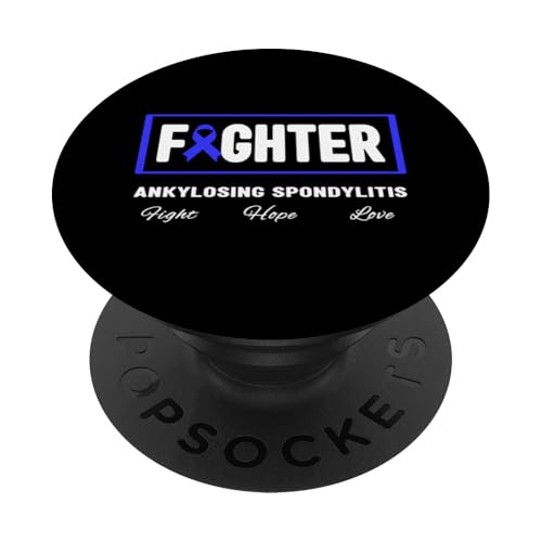 Blue Ribbon Fighter Shirt – Ankylosing Spondylitis Awareness PopSockets Klebender PopGrip von Blue - Ankylosing Spondylitis Awareness Apparel.