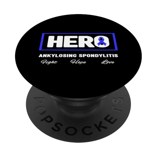 Blue Ribbon Hero Shirt – Ankylosing Spondylitis Awareness PopSockets Klebender PopGrip von Blue - Ankylosing Spondylitis Awareness Apparel.