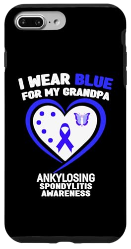 Hülle für iPhone 7 Plus/8 Plus Ich trage Blau, damit mein Opa auf ankylosierende Spondylitis aufmerksam wird von Blue Ankylosing Spondylitis Awareness Apparel.