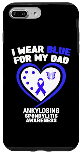 Hülle für iPhone 7 Plus/8 Plus Ich trage Blau, damit mein Vater auf ankylosierende Spondylitis aufmerksam wird von Blue Ankylosing Spondylitis Awareness Apparel.