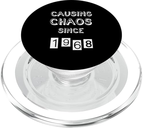 Causing Chaos Since 1968 Geburtsjahr Geburtstag PopSockets PopGrip für MagSafe von Blue Boomerang Tees