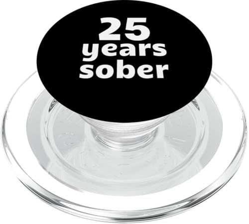 Twenty Five Years Sober Recovery Nüchternheit Geburtstag PopSockets PopGrip für MagSafe von Blue Boomerang Tees