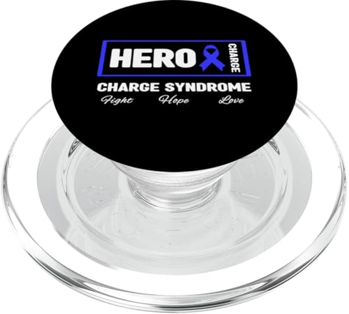 Charge Syndrome Hero Shirt - Bewusstsein für das Charge-Syndrom PopSockets PopGrip für MagSafe von Blue Charge Syndrome Awareness Apparel.