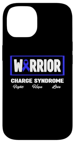 Hülle für iPhone 14 Charge Syndrome Warrior Shirt - Charge-Syndrom Awareness von Blue Charge Syndrome Awareness Apparel.