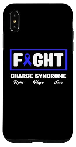 Hülle für iPhone XS Max Charge-Syndrom-Shirt zur Bekämpfung des Charge-Syndroms von Blue Charge Syndrome Awareness Apparel.