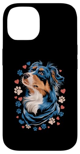 Hülle für iPhone 14 Hütehund Blue Heeler Papa Arbeitshund Lovey, australischer Besitzer von Blue Heeler Dog Shirt and Heeler Mom Shirt Designs