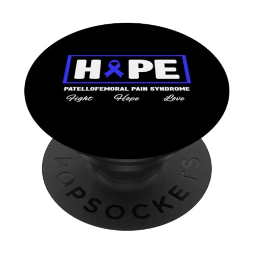 Blaues Band – Hoffnung patellofemorales Schmerzsyndrom Bewusstsein PopSockets Klebender PopGrip von Blue Patellofemoral Pain Syndrome Apparel.