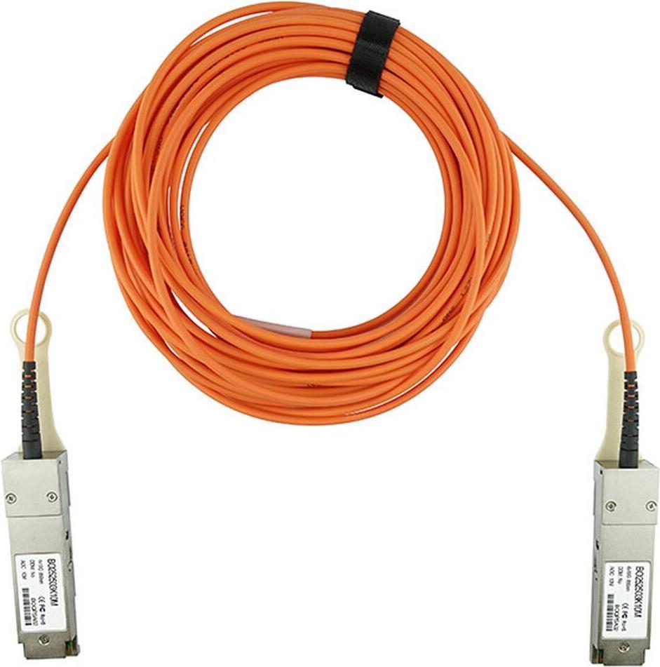 BlueOptics QSFP-AOC-30M-UQ-BO InfiniBand-Kabel Orange (QSFP-AOC-30M-UQ-BO) von BlueOptics