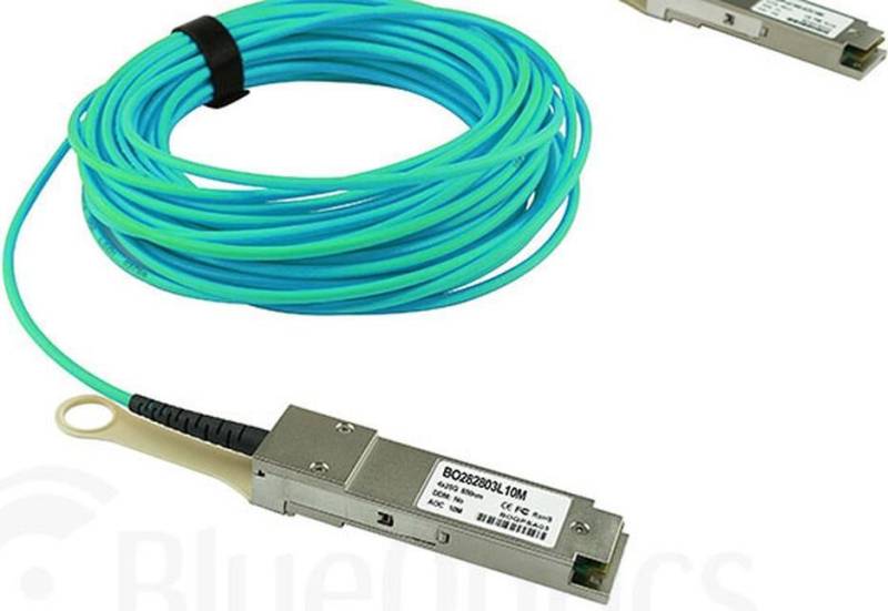 Kompatibles Meraki QSFP-100G-AOC-2M QSFP28 BlueOptics Aktives Optisches Kabel (AOC), 100GBASE-SR4, Ethernet, Infiniband, 2 Meter (Q28-AOC-2M-MR-BO) von BlueOptics